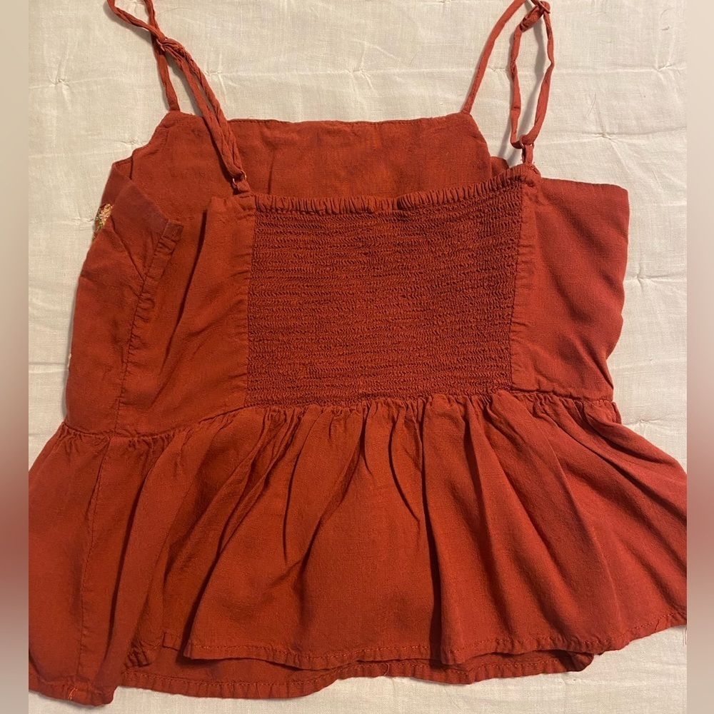 Embroidered Rust Top - Picture 4 of 4